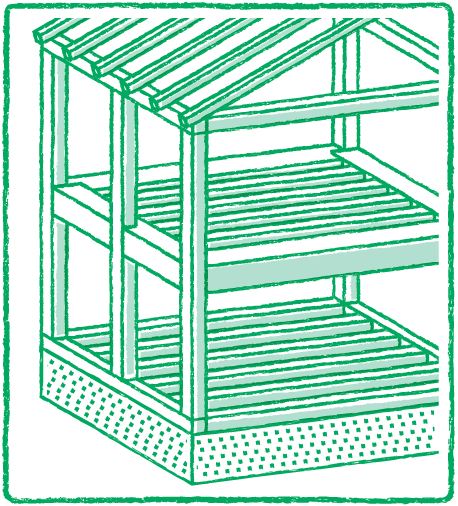 柱と梁のイラスト