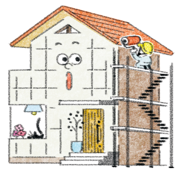 一軒家のイラスト